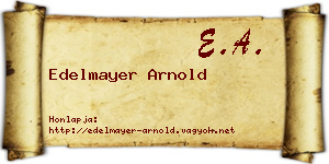 Edelmayer Arnold névjegykártya